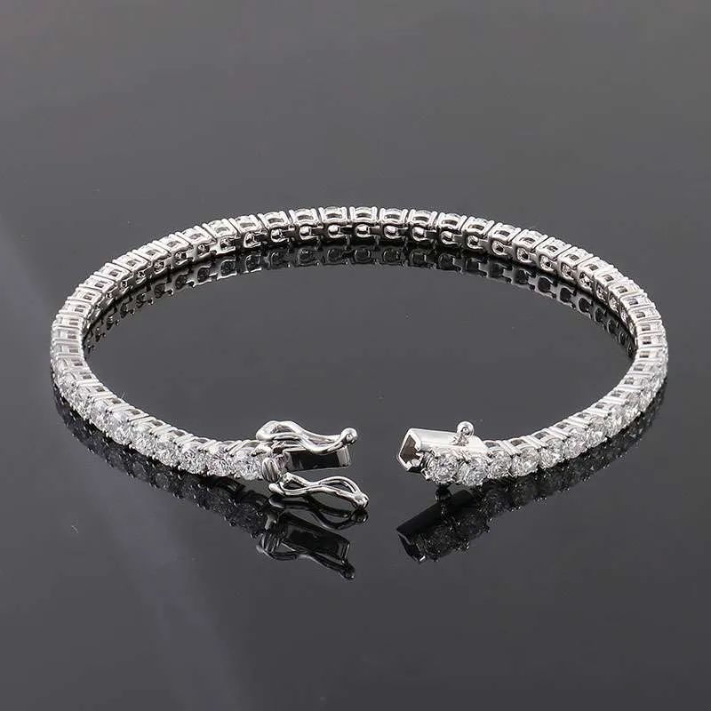 Classic 2mm round diamond tennis bracelet four prong setting