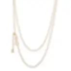 14k gold beaded chain necklace with slider clasp
