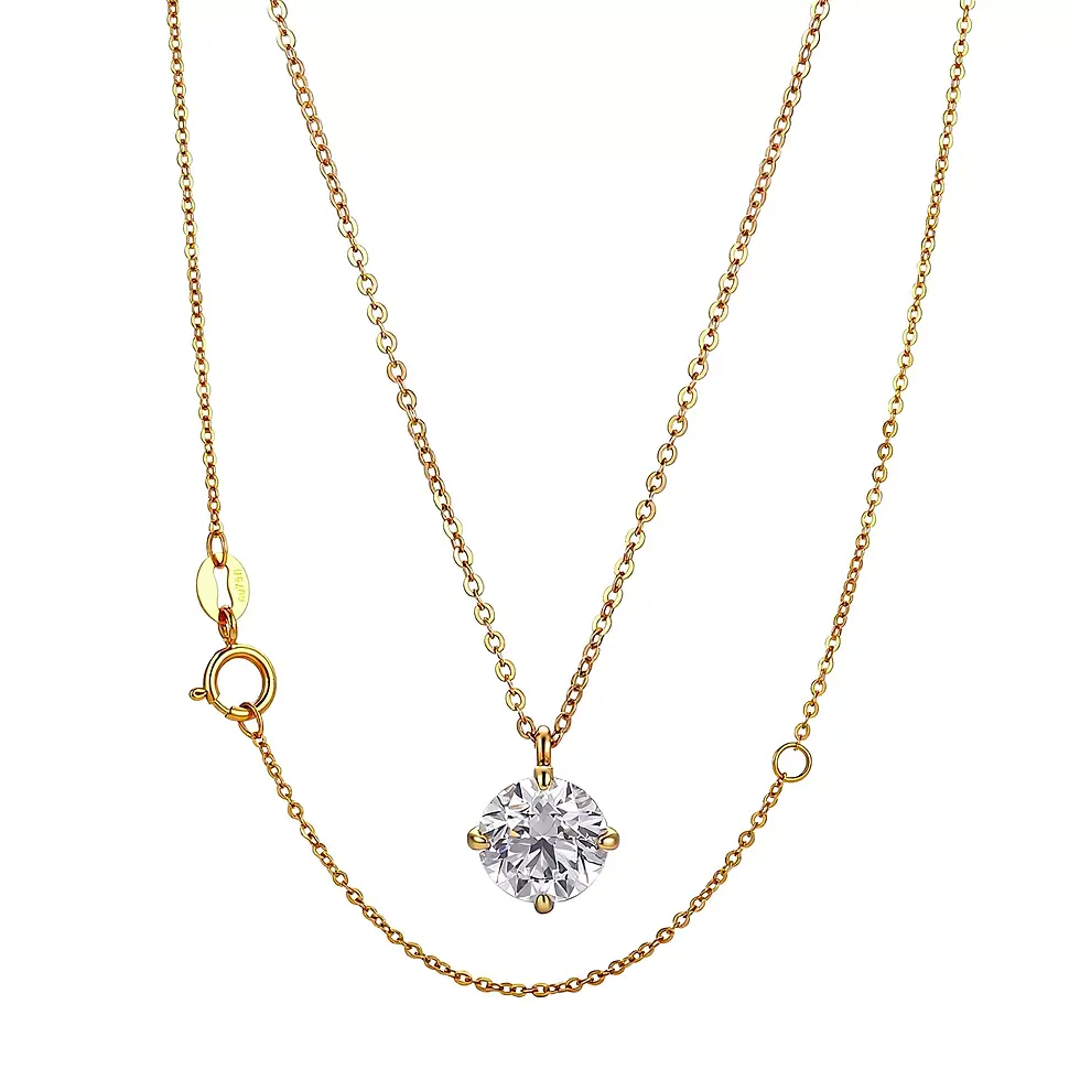 round diamond solitaire pendant 1 carat