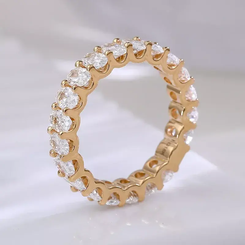 Oval diamond eternity band with 3.60ct total carat weight