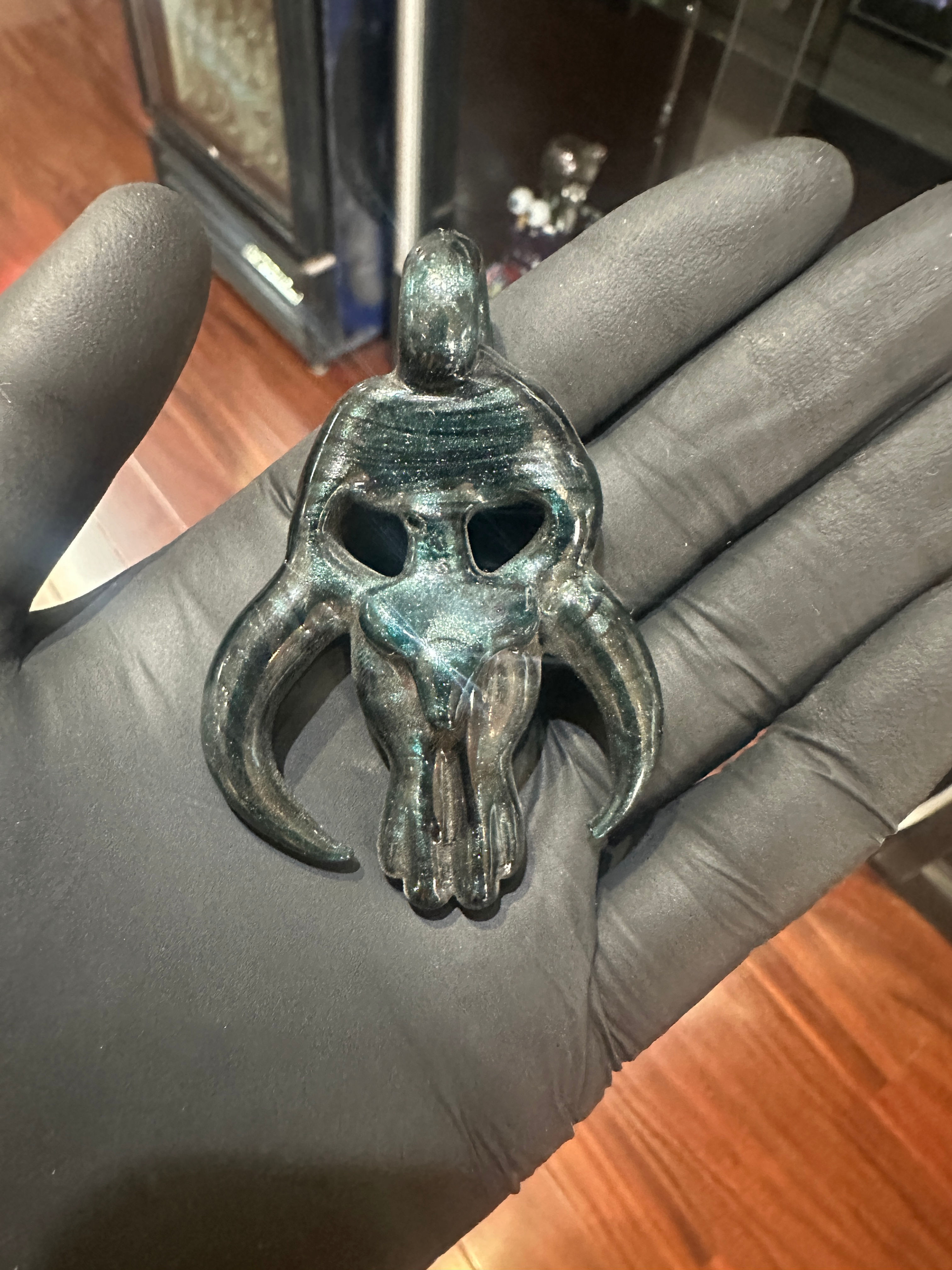 Tony Kazy Glass Mandolorian Pendant