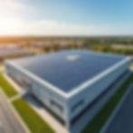 Commercial Building with Full Rooftop Solar Panel Installation