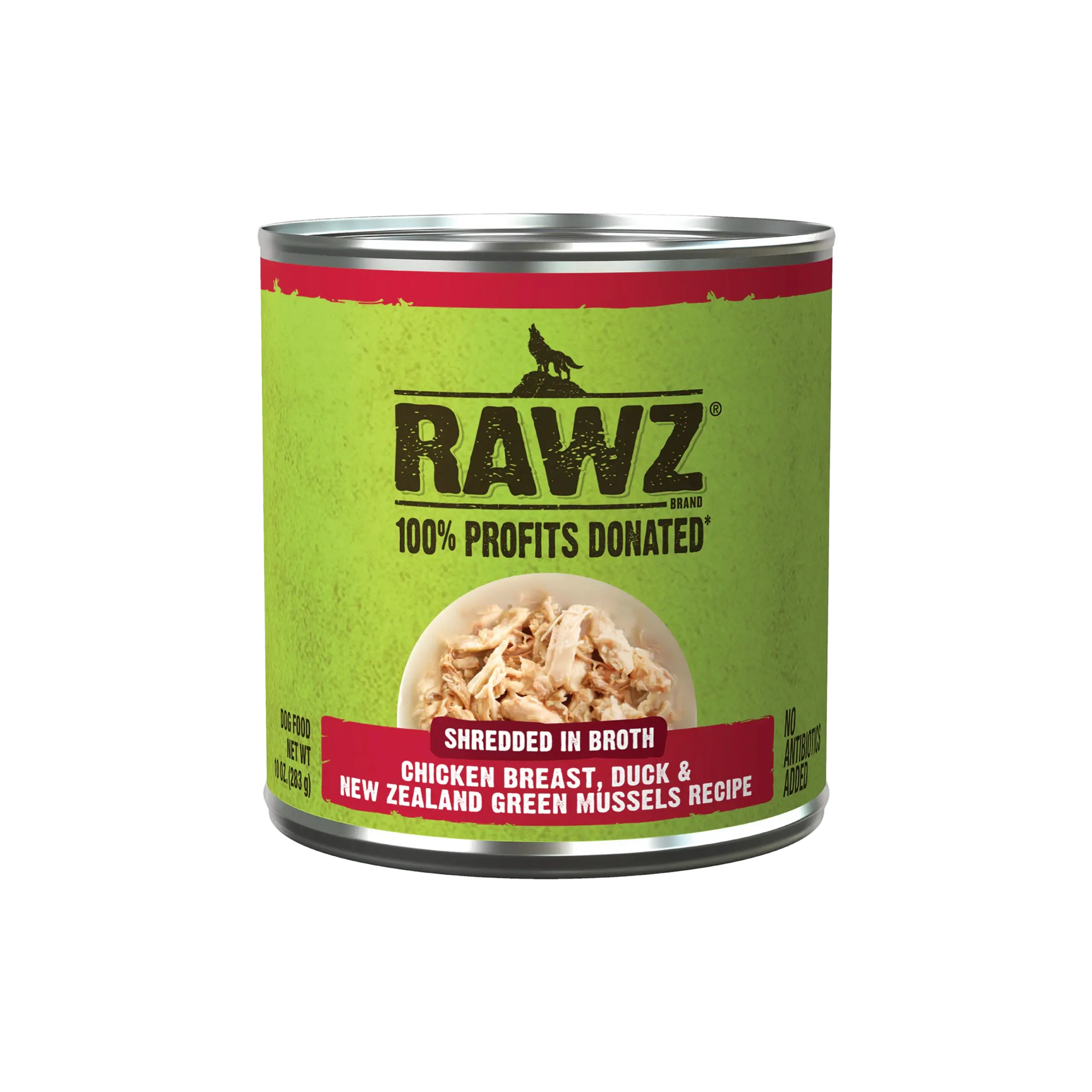 Rawz Shredded Chicken Breast, Duck & New Zealand Green Mussels Dog Food Recipe