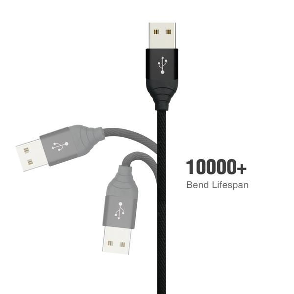 Thumbnail: Esoulk 2A Heavy Duty Braided USB Lightning Cable 2M (6.6f) Black