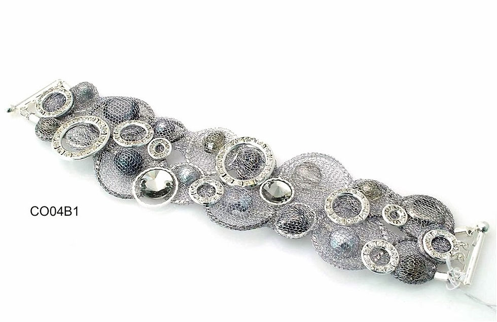 Thumbnail: crystal Rondell silver Bracelet