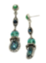 Turquoise crystals and beads Earrings