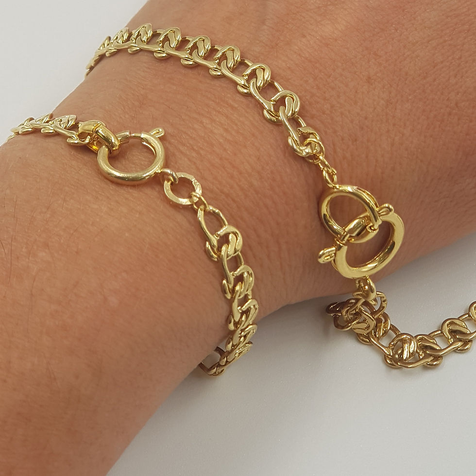 Thumbnail: Vintage Gold Curb Chain Necklace or Bracelet