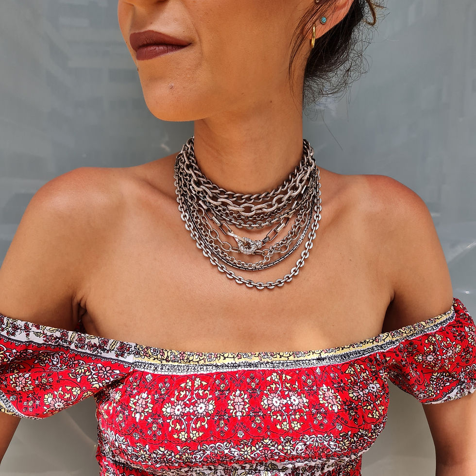 Thumbnail: Chunky Chain Collar Necklace