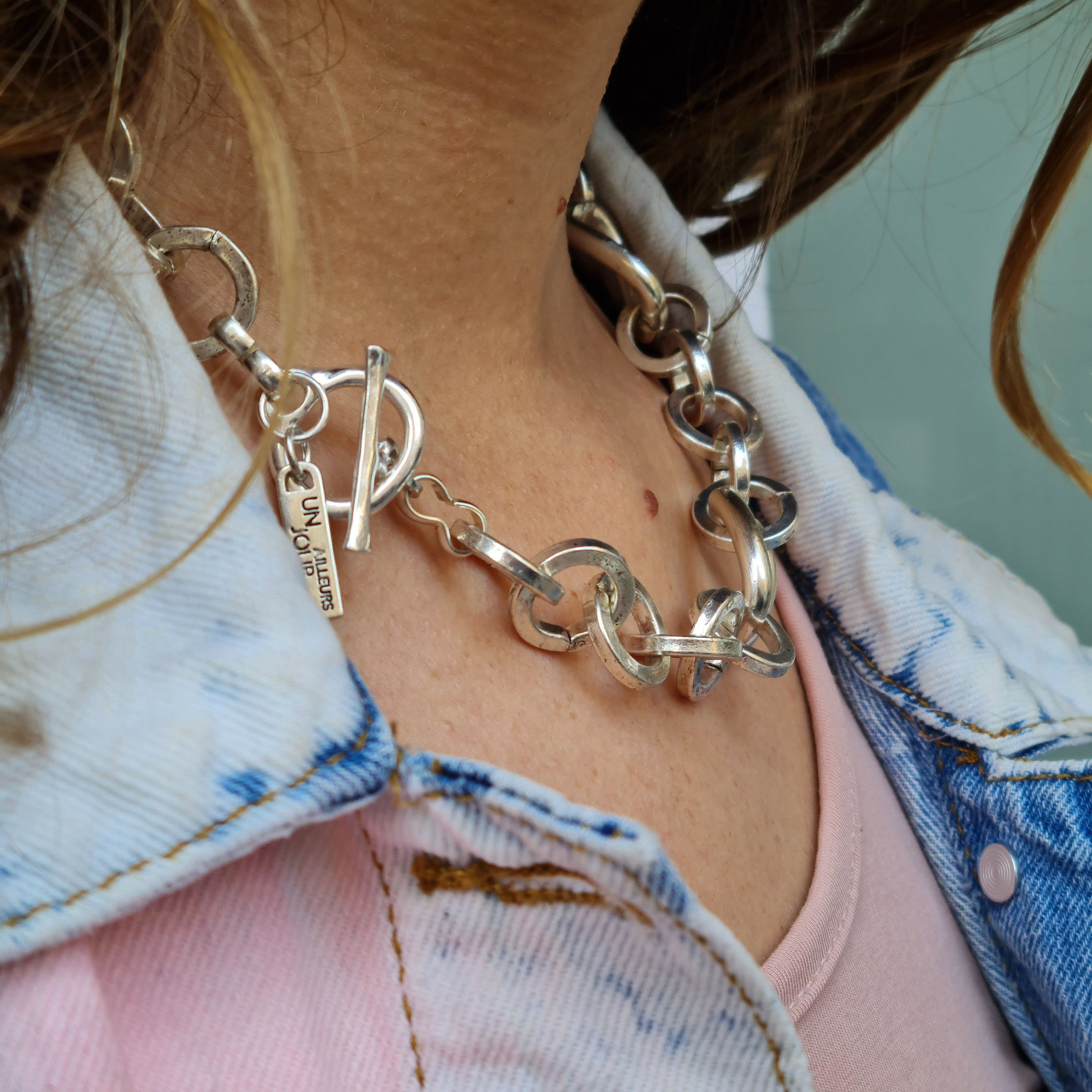 Chunky Chain Silver Necklace