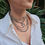 Thumbnail: Fleur De Lis Necklace, Multi Layer Silver pendant Necklace, O-ring Chain Choker