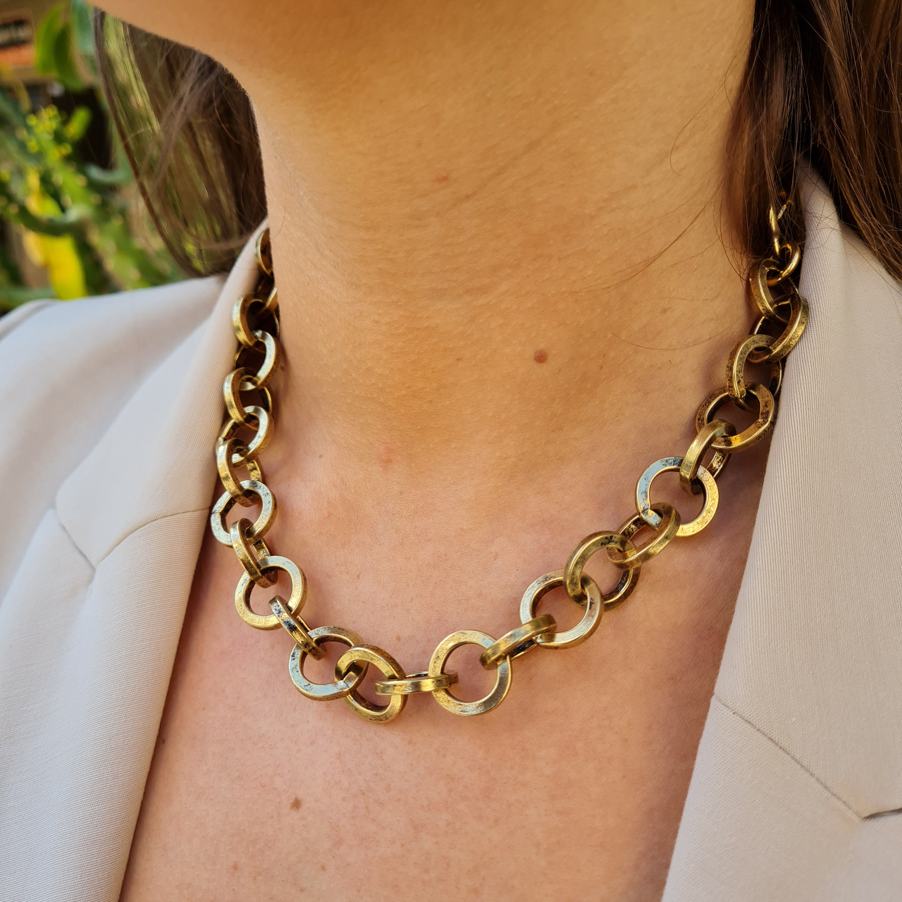 Beautiful Brass Chain Necklace