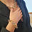 Thumbnail: Two Tone Gold Silver Bracelet, Mixed Metal Bracelet, Thick Chunky Chain Bracelet