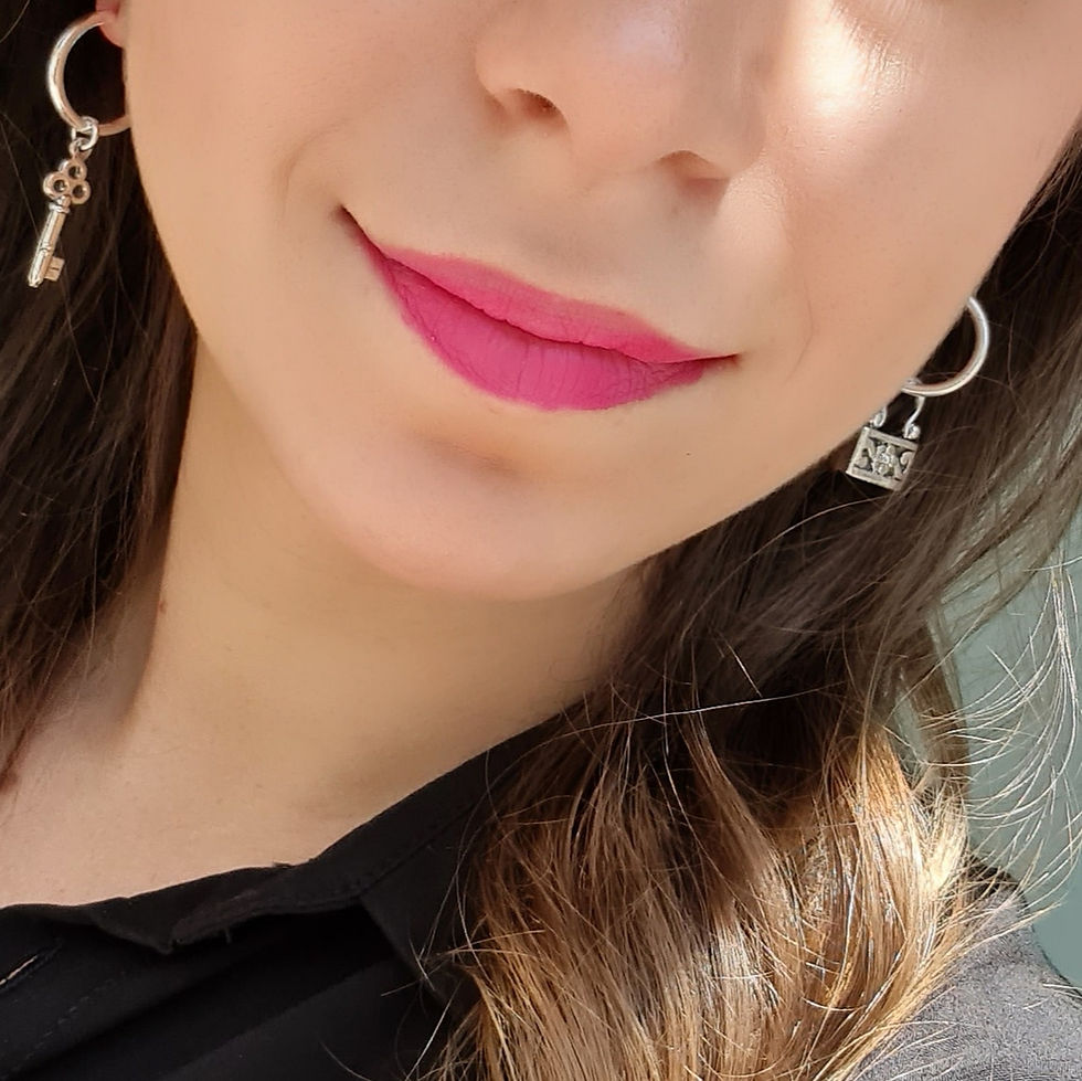Thumbnail: Lock and Key Silver Charm Earrings