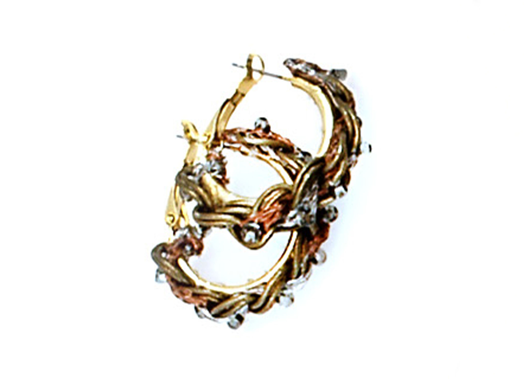 braided leather cord earrings