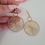 Thumbnail: Silver Wired Dangling Earrings, Big Gold Lightweight Earrings