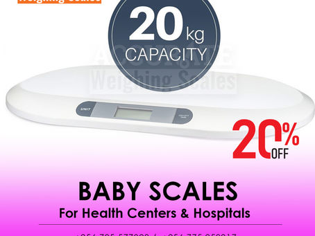 Digital baby scales that easily converts weight as baby grows