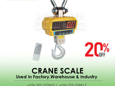 Dust protection digital heavy-duty crane weighing scales at Mbale