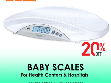 Digital baby weighing scales equipped with security lock