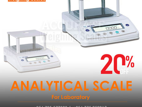 High precision analytical balance of smallest sample sizes