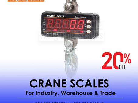 Heavy crane scales for rope tension and tensile force measurement
