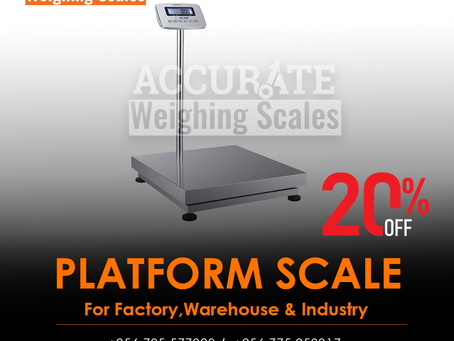 digital Platform weighing scale with a valid UNBS stamps
