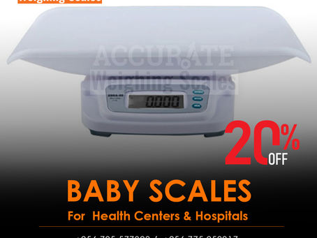 Digital baby weighing scales with solid surface that prevents liquid penetration