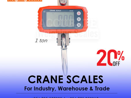Heavy duty crane weighing scales for practical and mobile use