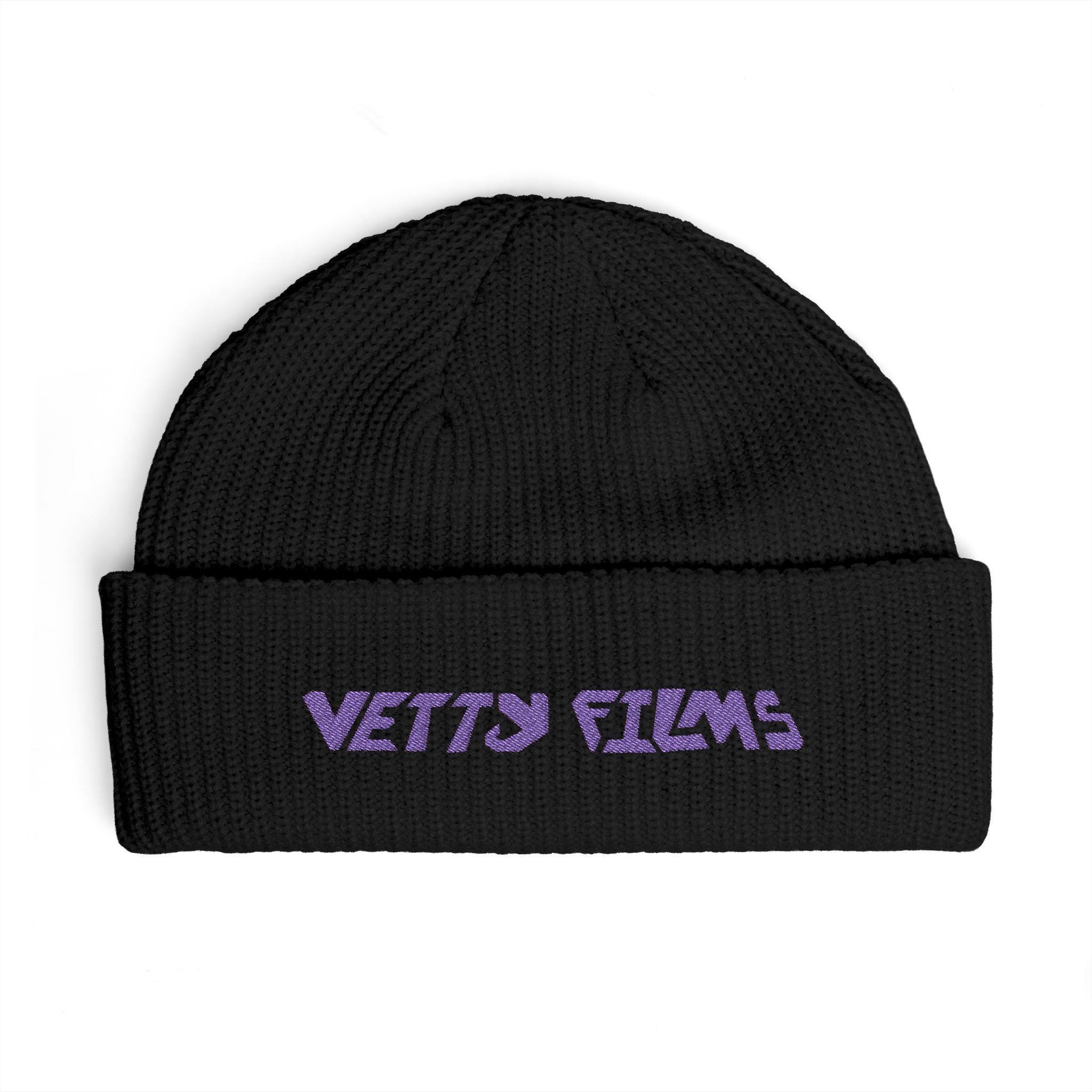 Cuff Beanie - 'VettyFilms' Embroidered Streetwear Beanie
