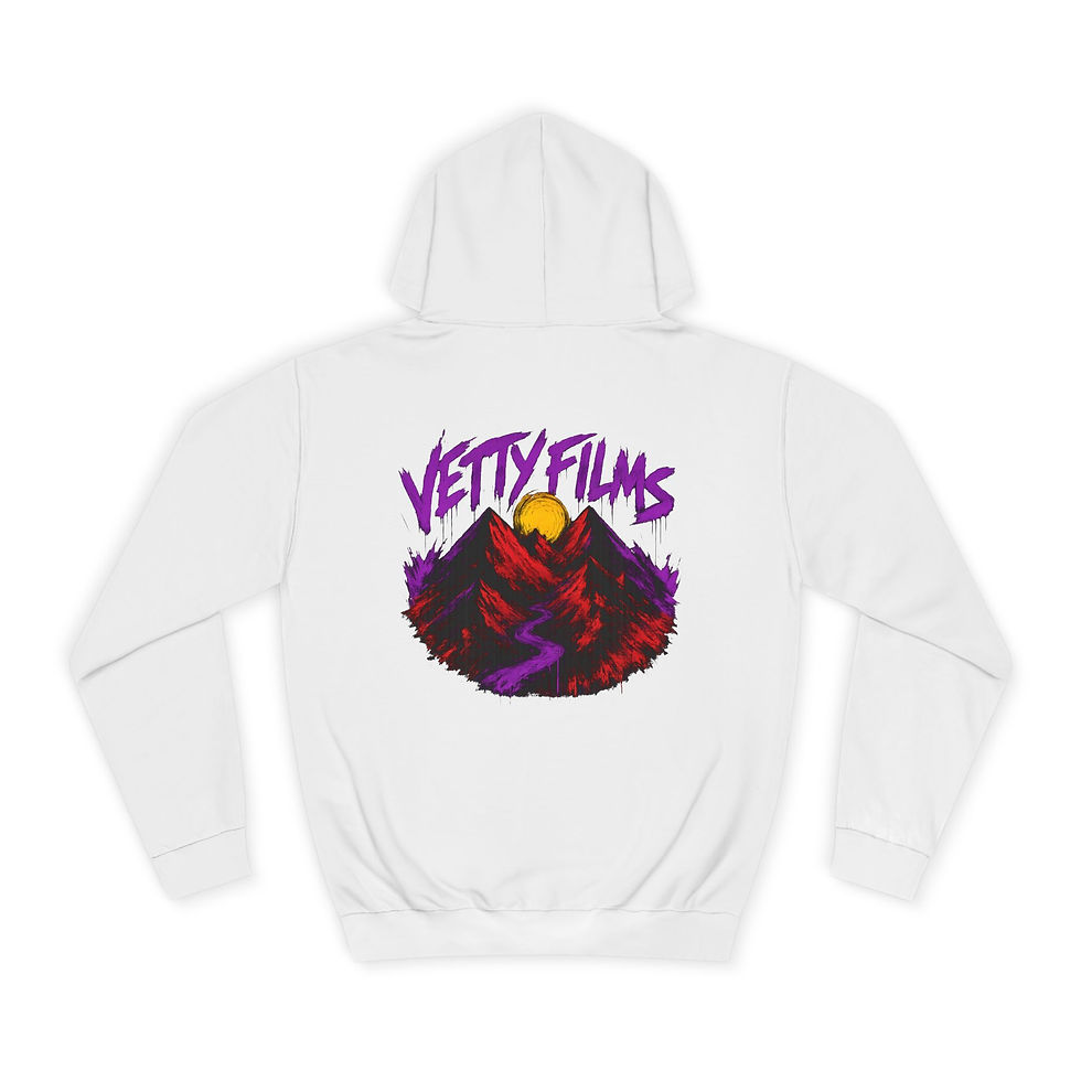 Thumbnail: Vetty Films Mountain Graphic Hoodie — College Logo Pullover