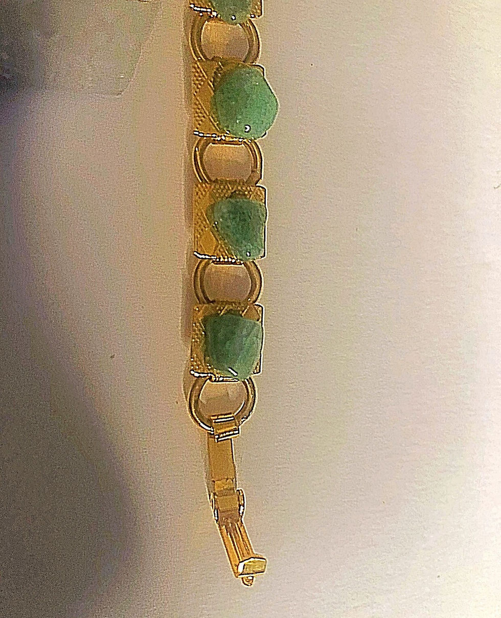 縮圖：CATAMORE, 12K Gold, & Precious Stones,  (1950s) Vintage, Brooch & Bracelet Set