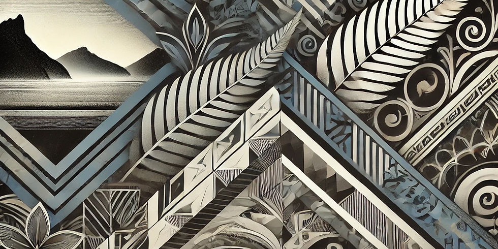 Cultural image based on Māori design, used in a blog post about plagiarism and Cultural Integrity in Design