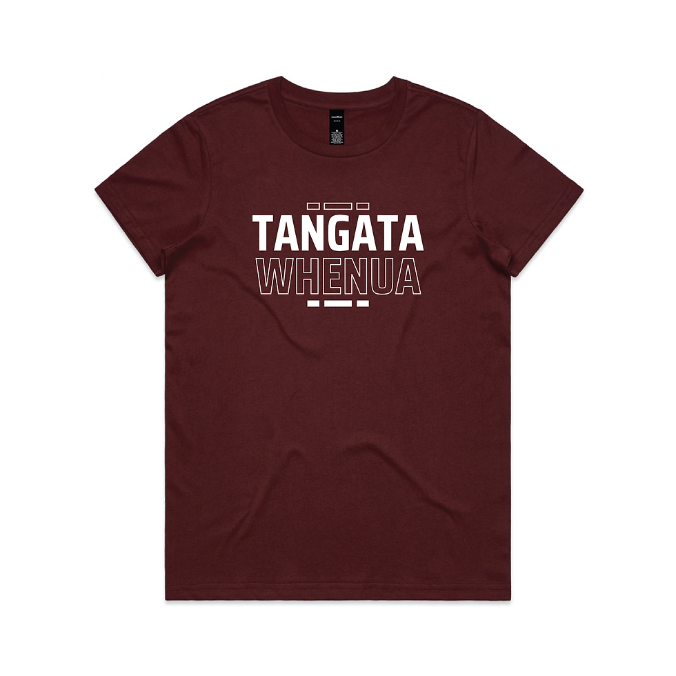 Thumbnail: Tangata Whenua T-Shirt Ladies  - Burgundy