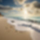 a tranquil beach and ocean scene that has representation of peace, wellness, learning, zen