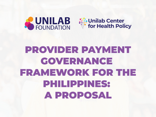 Provider Payment Governance Framework for the Philippines: A Proposal