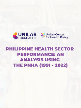 Philippine Health Sector Performance: An Analysis using the PNHA (1991 – 2022)   