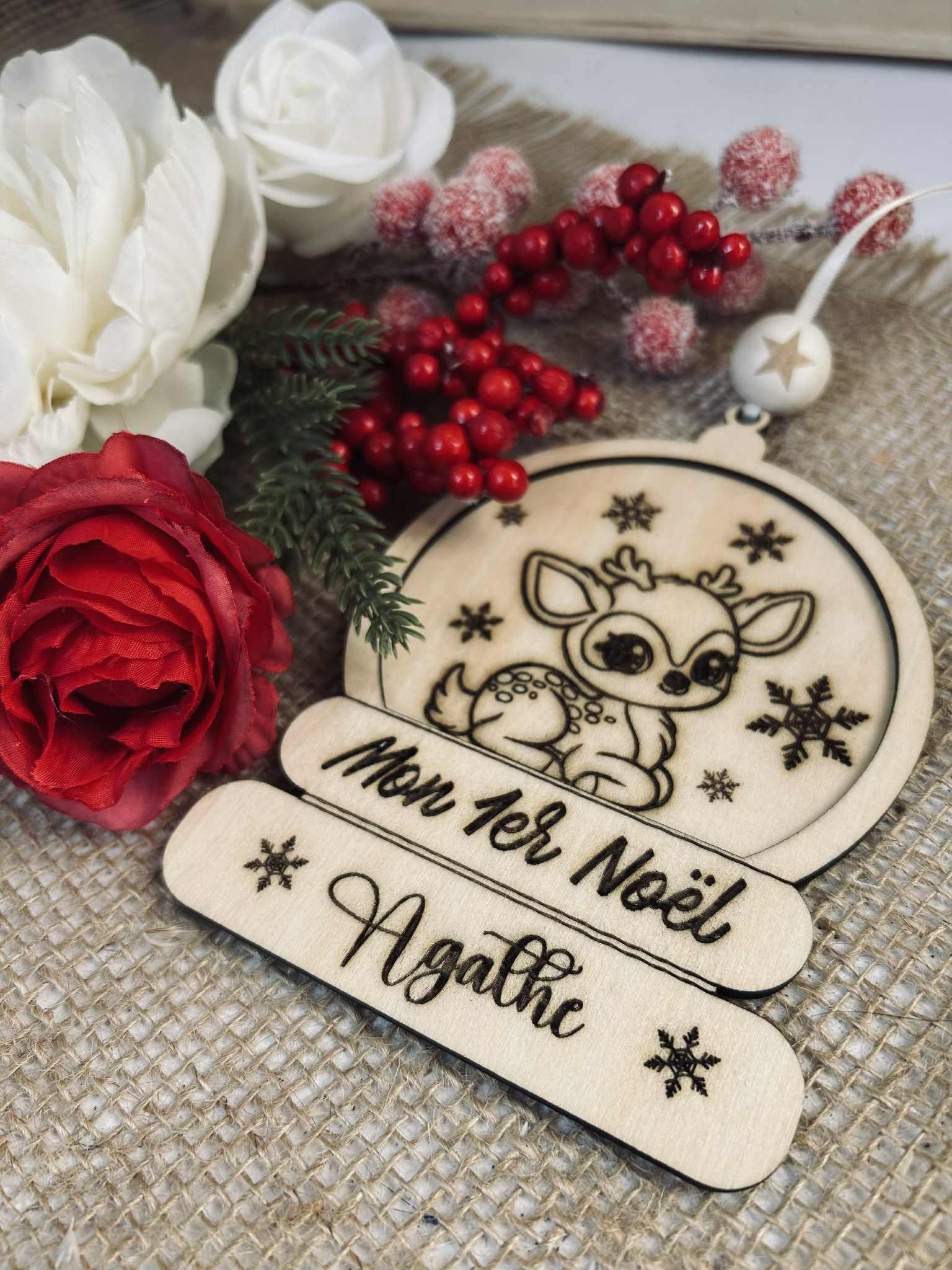 Boule de noël "Biche"