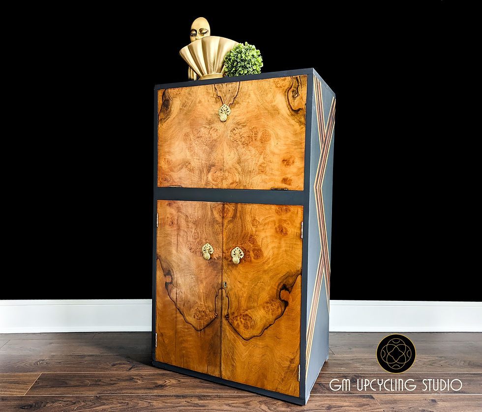 Thumbnail: 1930's Drinks, cocktail Cabinet in Ash Grey