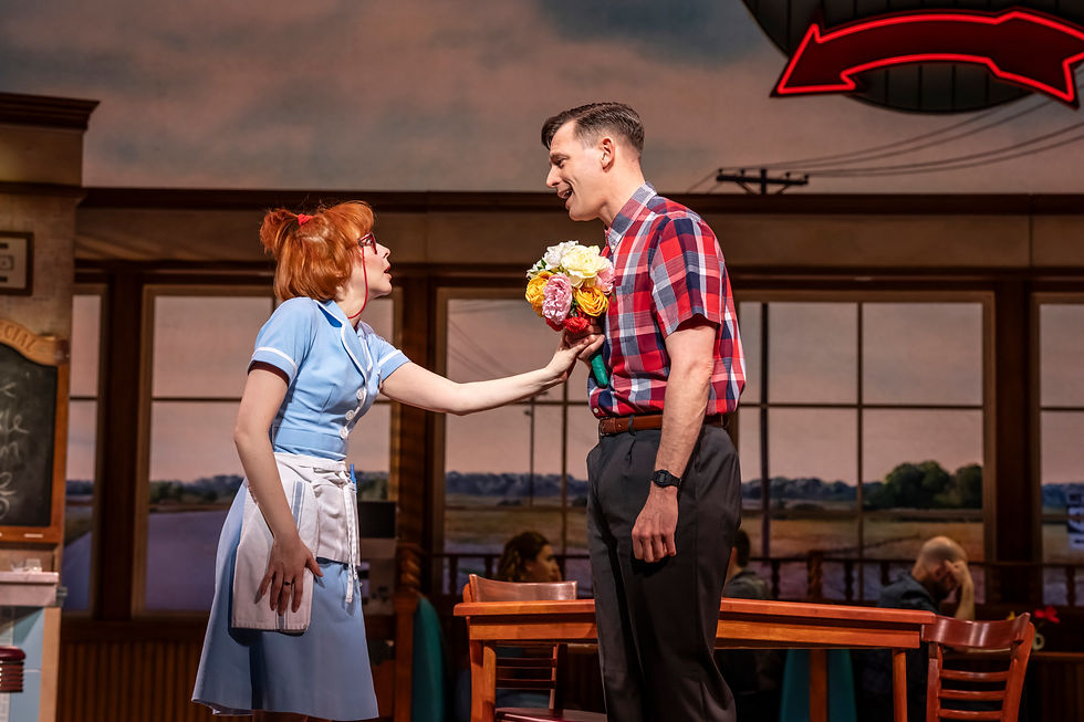 Evelyn Hoskins (Dawn), Mark Anderson (Ogie) - Photo: Matt Crockett