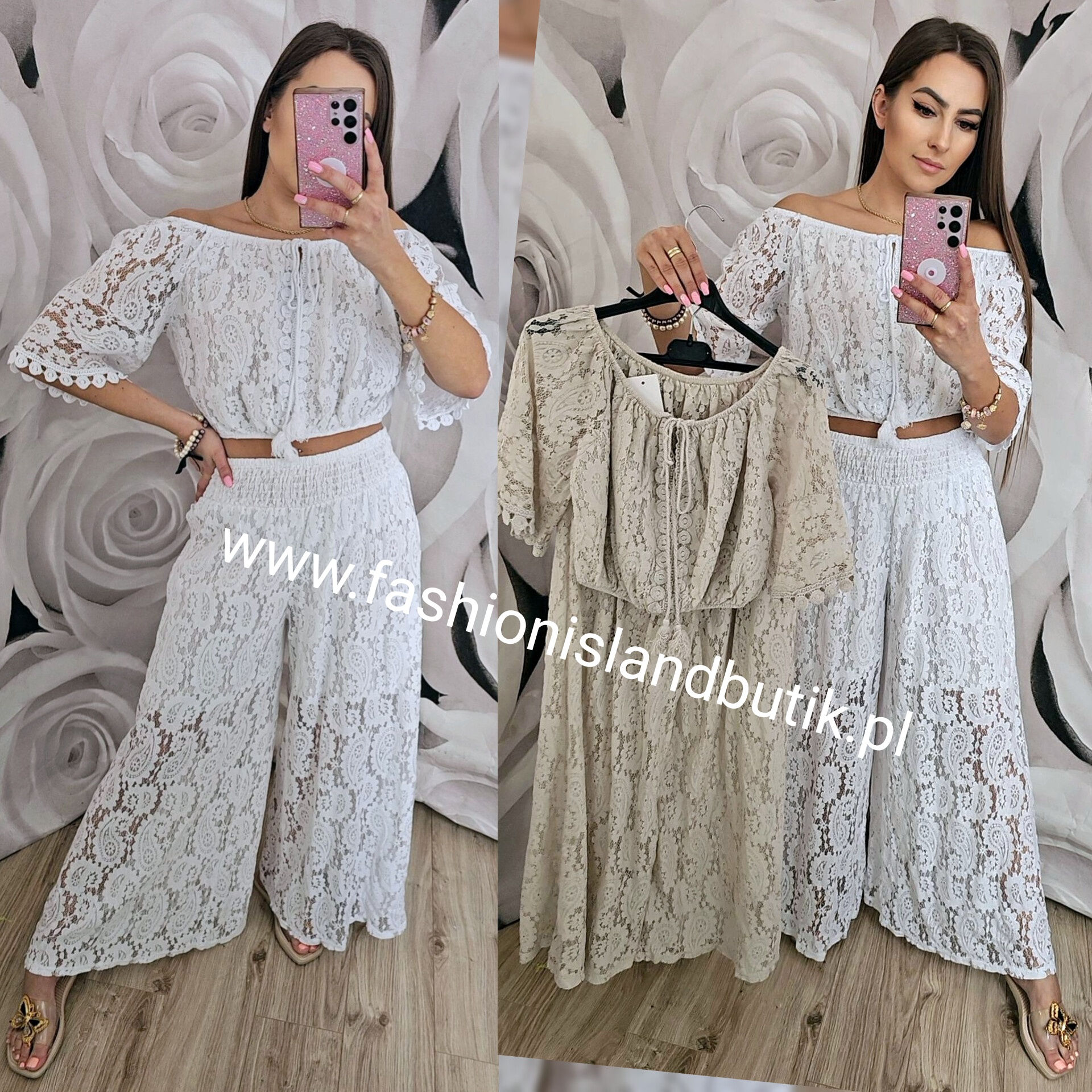 Koronkowy komplet boho hiszpanka