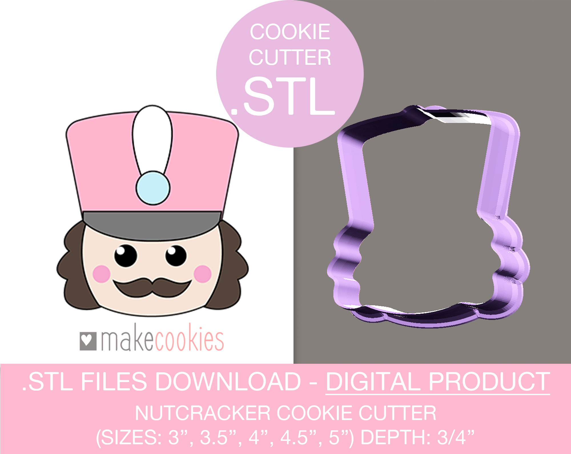 Digital Download - Nutcracker Cookie Cutter