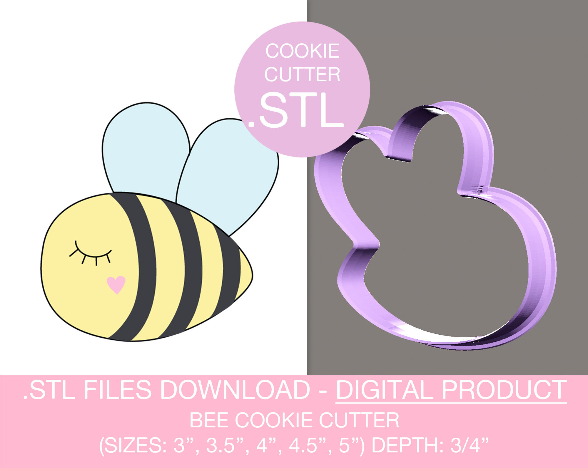 Digital Download - Bee Cookie Cutter