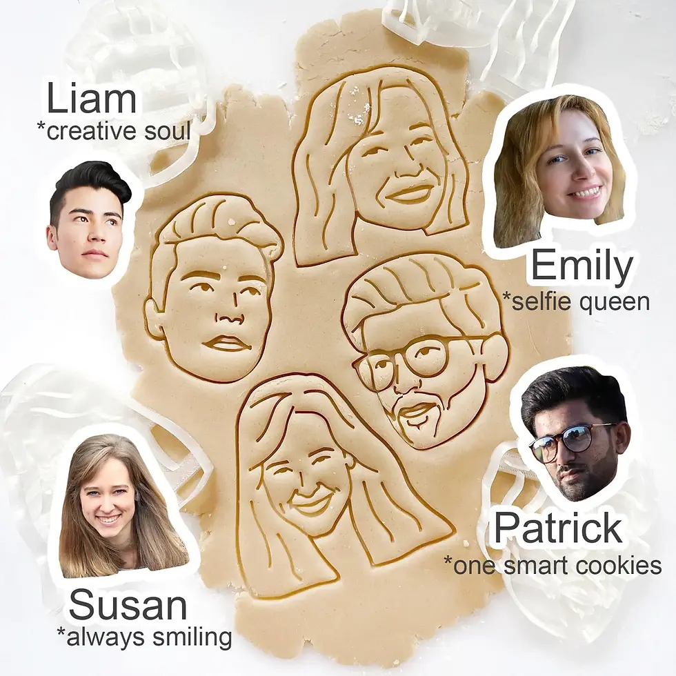 custom portrait cookie. cutter example
