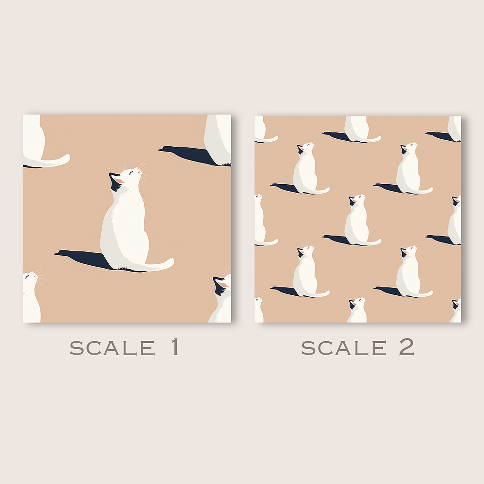 Thumbnail: Cat Minimalist Seamless Pattern Digital Download