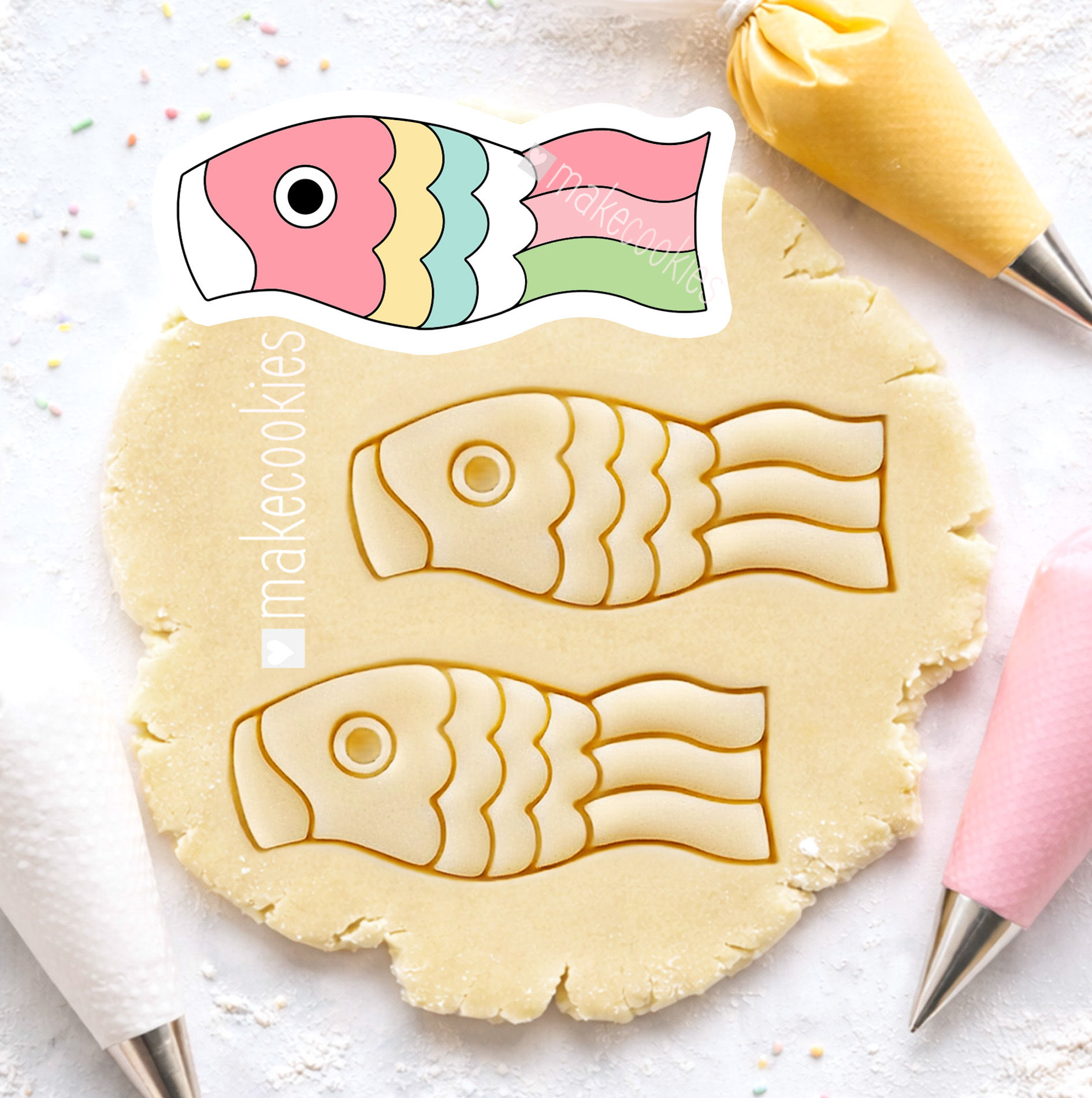 Koi, Flying carp Cookie Cutter