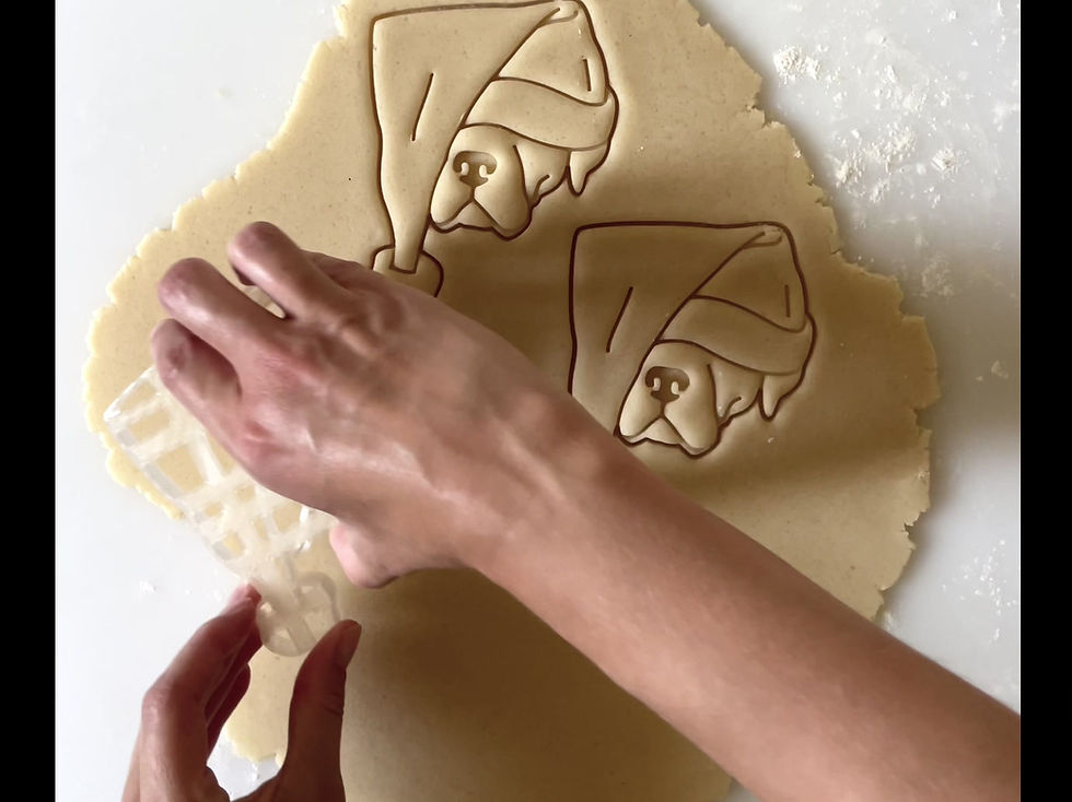 Thumbnail: Video of how to use dog breed cookie cutters with imprint