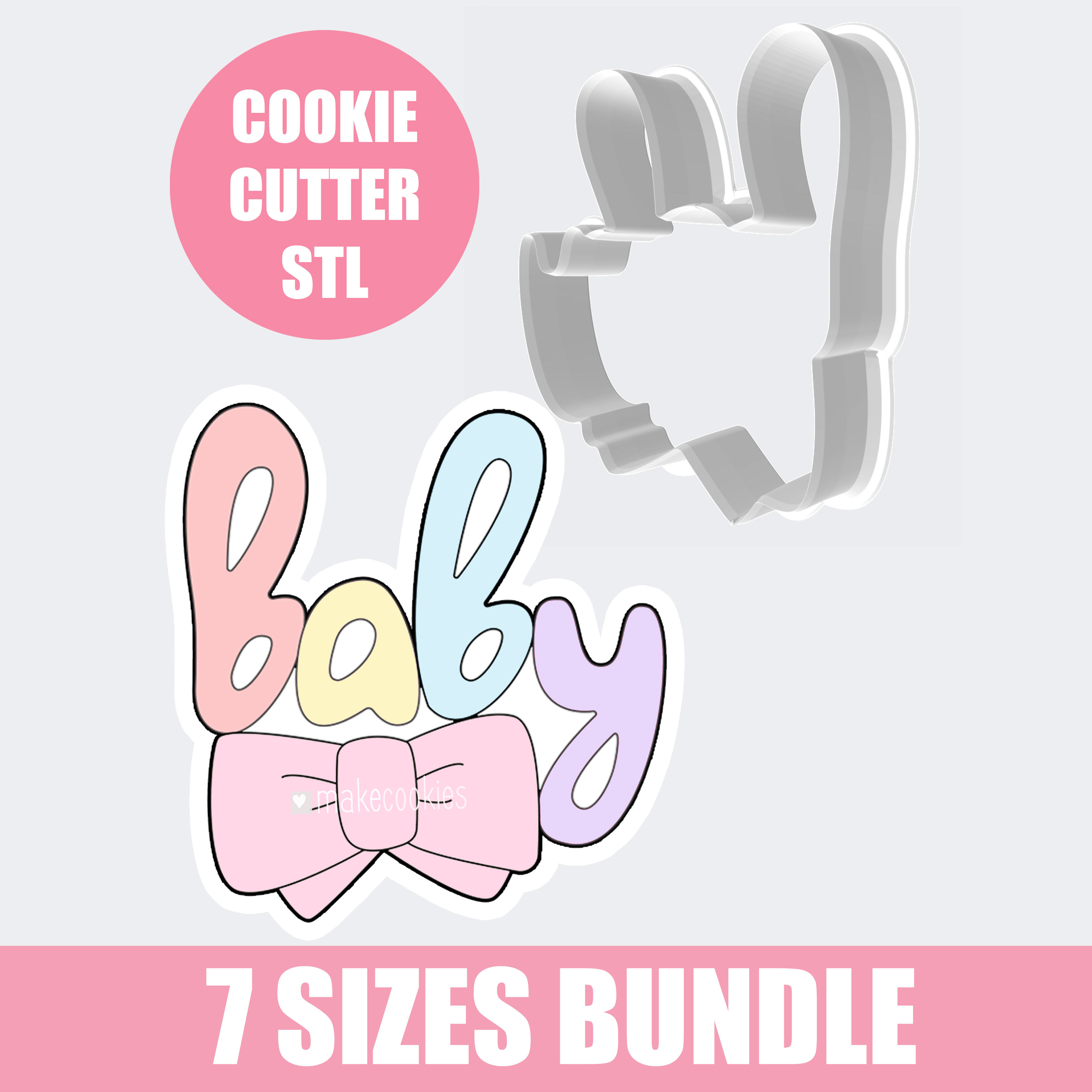 Digital Download - Baby Word Cookie Cutter