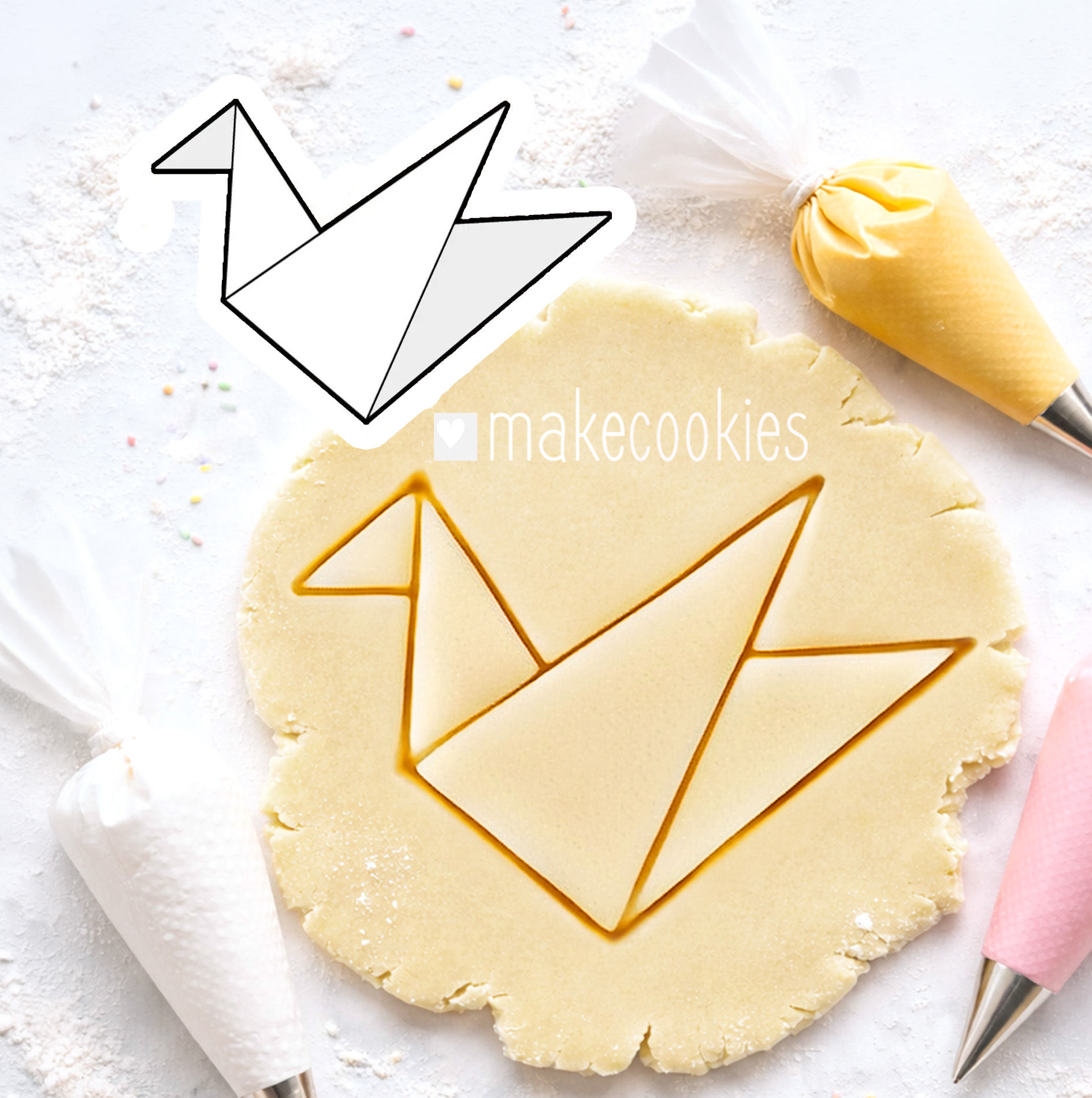 Origami Crane Cookie Cutter
