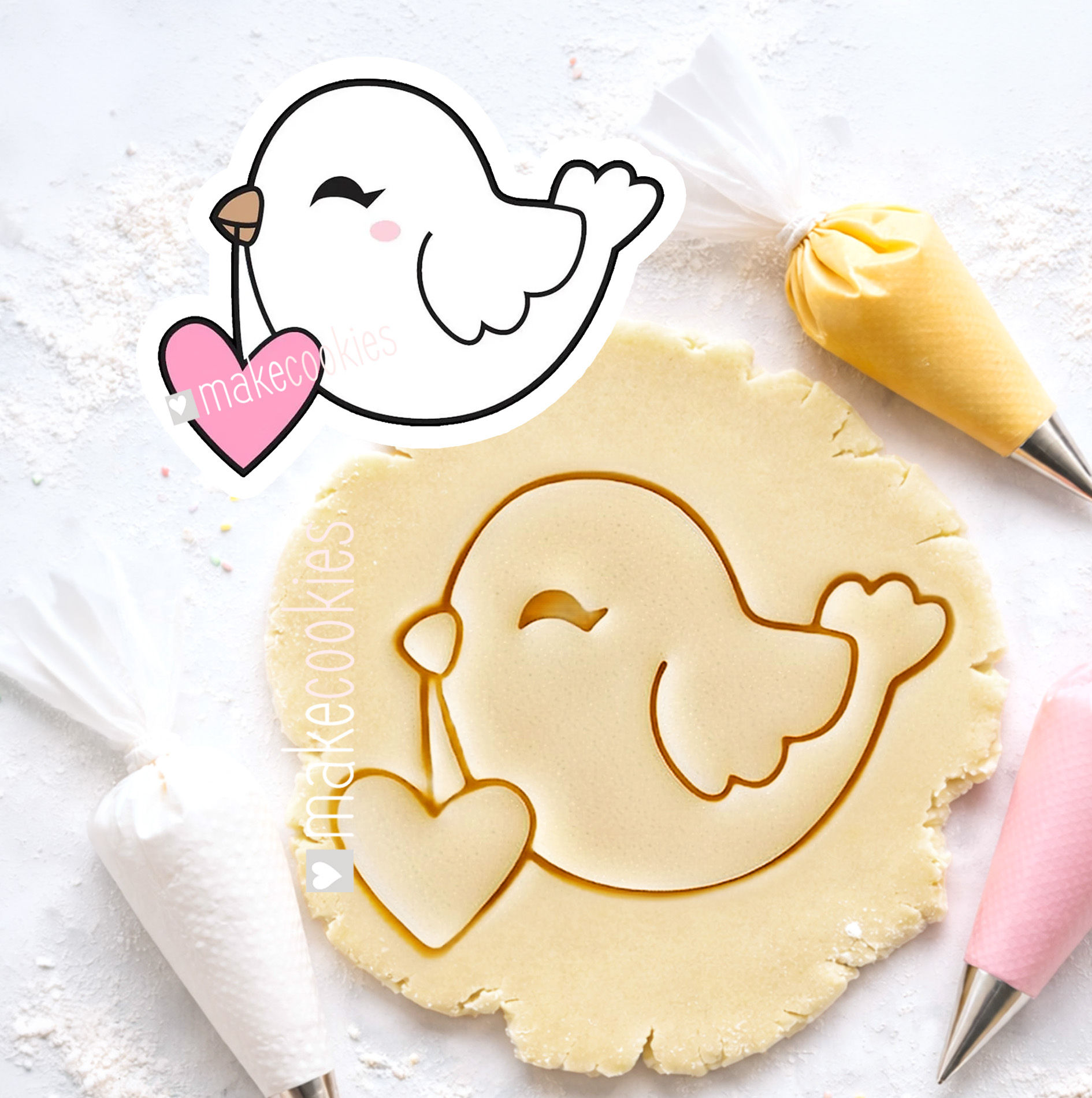 Bird With Heart Cutter