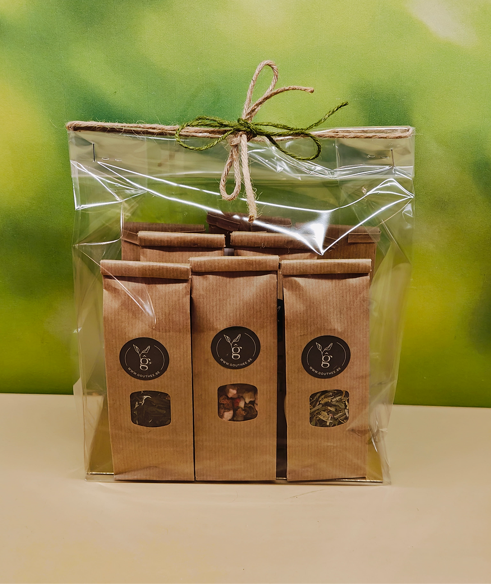 Pakketje lentethee 8 keer 30 gram thee of infusies