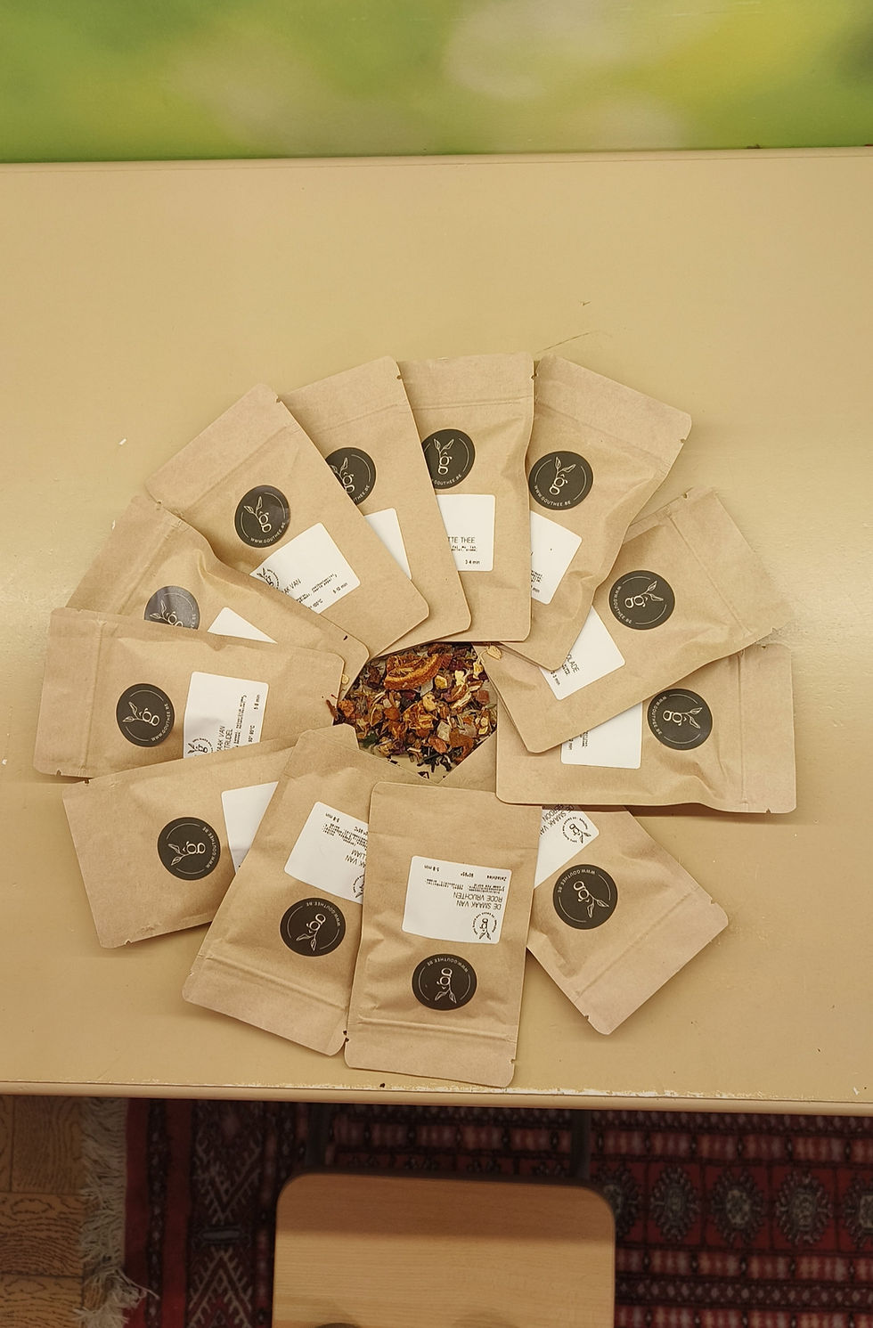 Herfstthee pakket met 12 zakjes van 1 liter